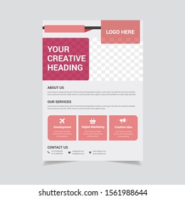 Corporate  modern flyer design with editable source file