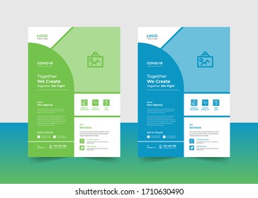 Corporate modern healthcare and medical a4 flyer design template, Medical care and hospital flyer template