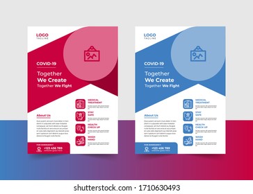 Corporate modern healthcare and medical a4 flyer design template, Medical care and hospital flyer template