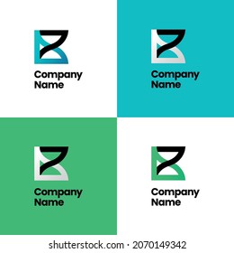 Corporate Modern Hourglass Logo Design Letter K