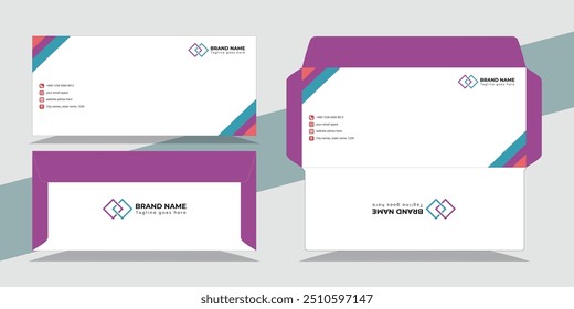 Modelo de envelope empresarial inovador inovador minimalista Clean Business Print Ready