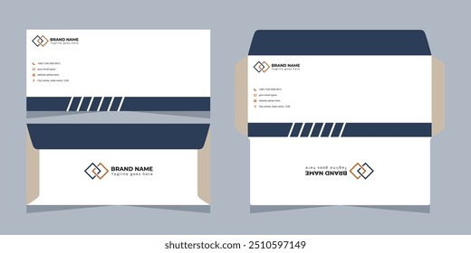 Modelo de envelope empresarial inovador inovador minimalista Clean Business Print Ready