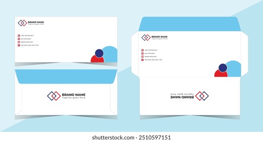 Modelo de envelope empresarial inovador inovador minimalista Clean Business Print Ready