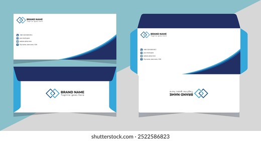 Modelo de envelope empresarial inovador inovador minimalista Clean Business Print Ready