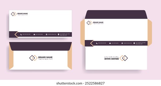 Corporate Modern Innovative Minimalist Clean Business Print Ready Envelope Template