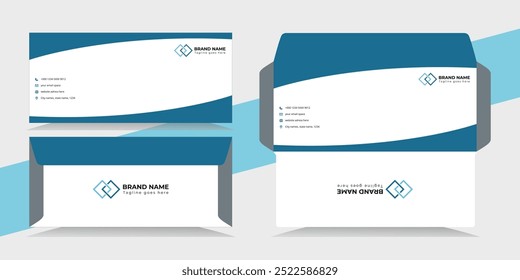 Modelo de envelope empresarial inovador inovador minimalista Clean Business Print Ready