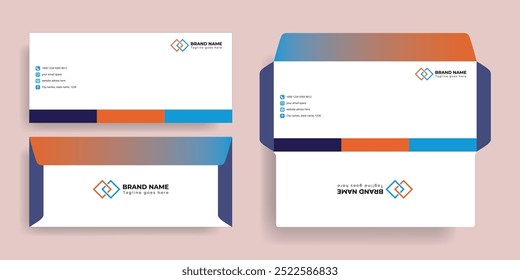 Corporate Modern Innovative Minimalist Clean Business Print Ready Envelope Template