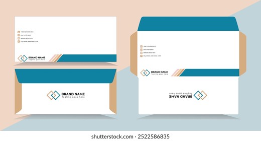 Corporate Modern Innovative Minimalist Clean Business Print Ready Envelope Template