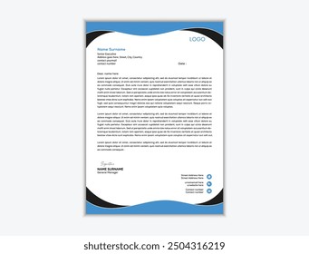 Corporate and modern letterhead design