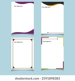 Corporate modern letterhead design bundle template .creative modern letterhead design template for your project .Clean and professional corporate company business letterhead template design .