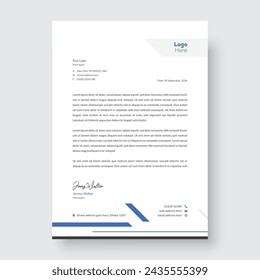 Corporate modern letterhead design, creative modern letter head design template