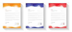 Corporate Modern Letterhead Design Template With Yellow, Purple And Red Color. Creative Modern Letter Head Design Template For Your Project. Letterhead, Letter Head, Simple Letterhead Design.