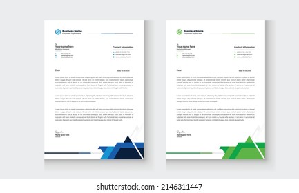 corporate modern letterhead design template.