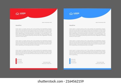 Corporate modern letterhead design template design. Minimalist Modern Creative Clean business letterhead. 