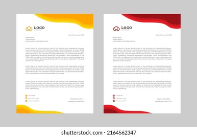 Corporate modern letterhead design template design. Minimalist Modern Creative Clean business letterhead. 