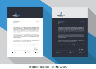 corporate modern letterhead design template with yellow, blue, green, and red colors. creative modern letterhead design template for your project. letter head, letterhead, business letterhead design.