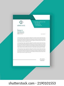 corporate modern letterhead design template 