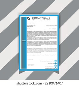 corporate modern letterhead design template.