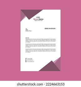 corporate modern letterhead design template 