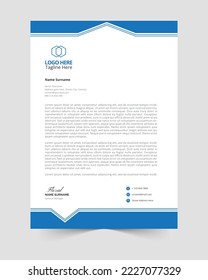 Corporate modern letterhead design template and Clean business style letterhead