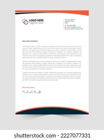 Plantilla de diseño de membrete moderna y corporativa y membrete estilo negocio limpio