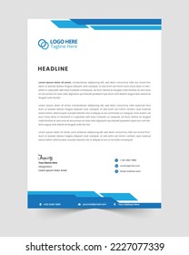 Corporate modern letterhead design template and Clean business style letterhead