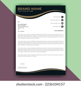 corporate modern letterhead design template.
