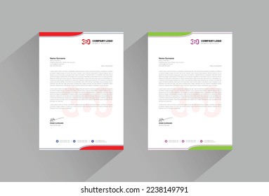 corporate modern letterhead design template, creative modern letter head design