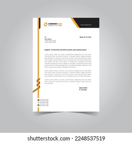 corporate modern letterhead design template with yellow, blue, green and red color. creative modern letter head design template for your project. letterhead, letter head, Business letterhead design.