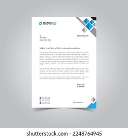 corporate modern letterhead design template with yellow, blue, green and red color. creative modern letter head design template for your project. letterhead, letter head, Business letterhead design.