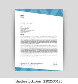 Corporate modern letterhead design template. creative modern letterhead design template for your project. Printable A4 size, Template.