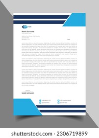 Corporate modern letterhead design template. Creative modern letter head design template for your project. Letterhead, letter head, Business letterhead design.