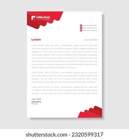 corporate modern letterhead design template. creative modern letterhead design template.