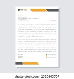 corporate modern letterhead design template. creative modern letterhead design template.