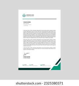 corporate modern letterhead design template with blue and green color. creative modern letter head design template for your project. letterhead, letter head, Business letterhead design.