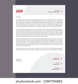 corporate modern letterhead design template, creative modern letterhead design template for your company. letterhead
