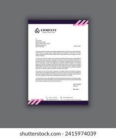 corporate modern letterhead design template. creative modern letter head design template for your business. letterhead, letter head, simple letterhead design.