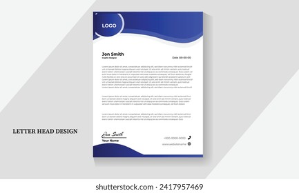 corporate modern letterhead design template