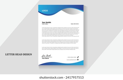 corporate modern letterhead design template