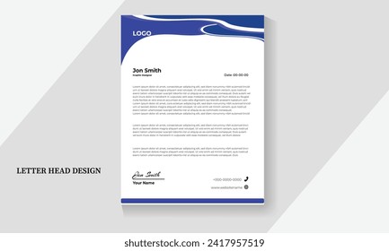 corporate modern letterhead design template