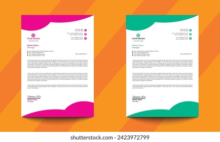 corporate modern letterhead design template. creative modern letter head design template for your project. letterhead, letter head, simple letterhead design. company letterhead.