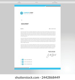 corporate modern letterhead design template VECTOR