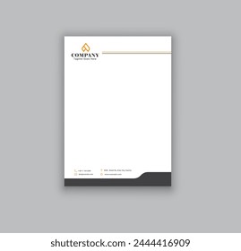 Plantilla de diseño de membrete moderno corporativo. Plantilla de diseño de cabeza de carta moderna creativa para su negocio. membrete, cabeza de carta, diseño de membrete mínimo simple.