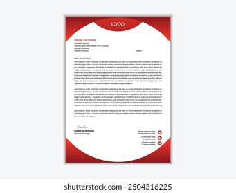 Corporate modern letterhead design template
