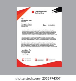 Corporate modern letterhead design template. creative modern letterhead design template