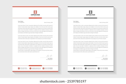 Corporate modern letterhead design template with multi color. creative modern letter head design template for your project. Modern Business Letterhead Design.Print ready A4 paper