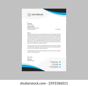 Corporate modern letterhead design template. Creative modern letter head template for your project design. Stationery vector