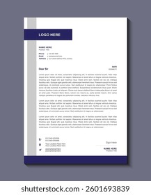 Corporate modern letterhead design template design. Corporate letterhead template, Company letterhead design, Office, Professional, Business, Vector illustration. Business Letterhead Bundle.