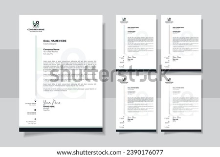 Corporate modern letterhead design template with yellow, blue, green and red color. creative modern letter head design template for your project. 