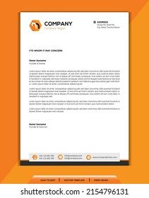 corporate modern letterhead design vector template 